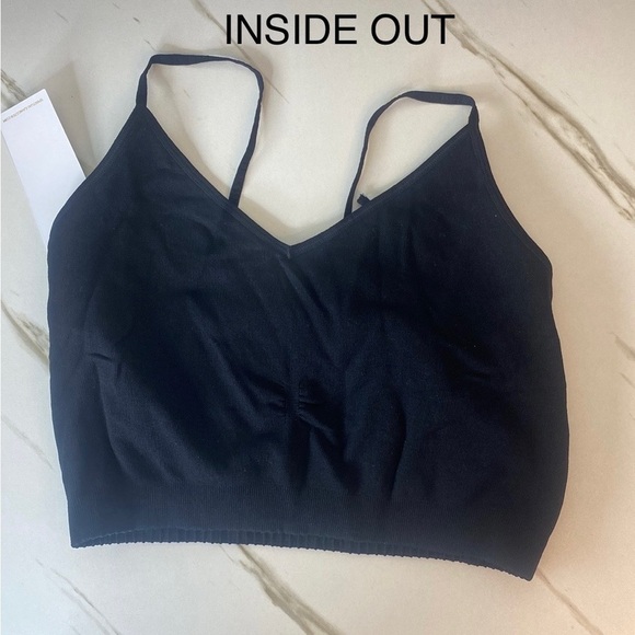 Spiritual Gangster Brami Seamless Row Ribbed Active Brami NWT SZ M/L in Black - Picture 8 of 9